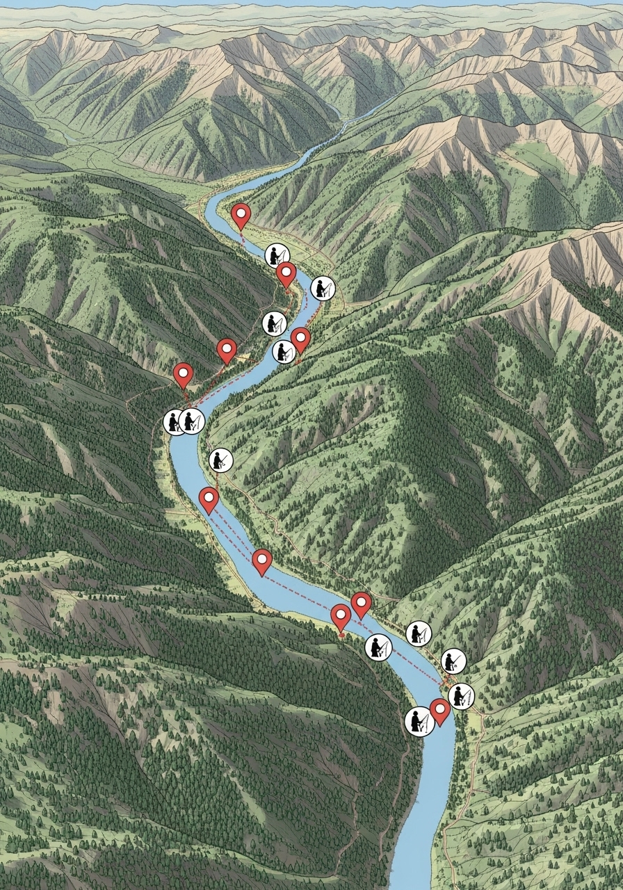 Colorado Roaring Fork Valley fishing service area map